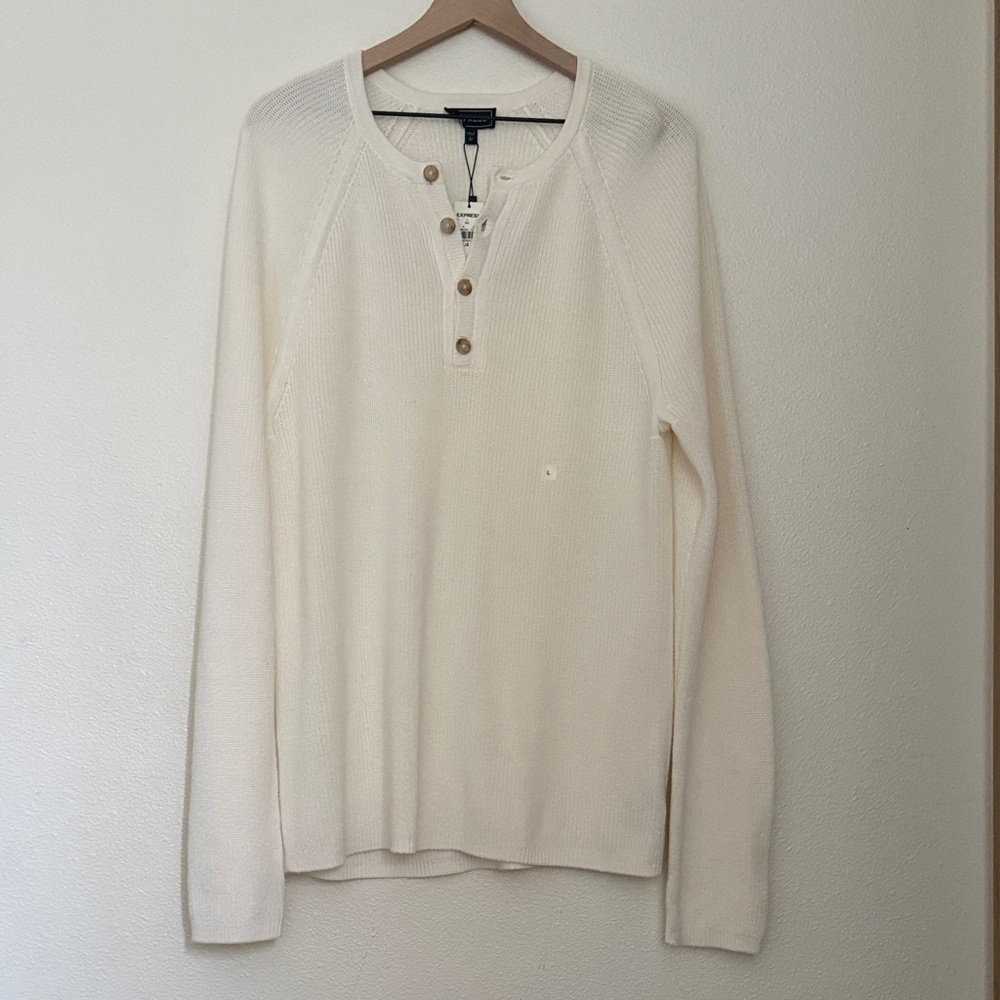 Express Ivory Knit Sweater